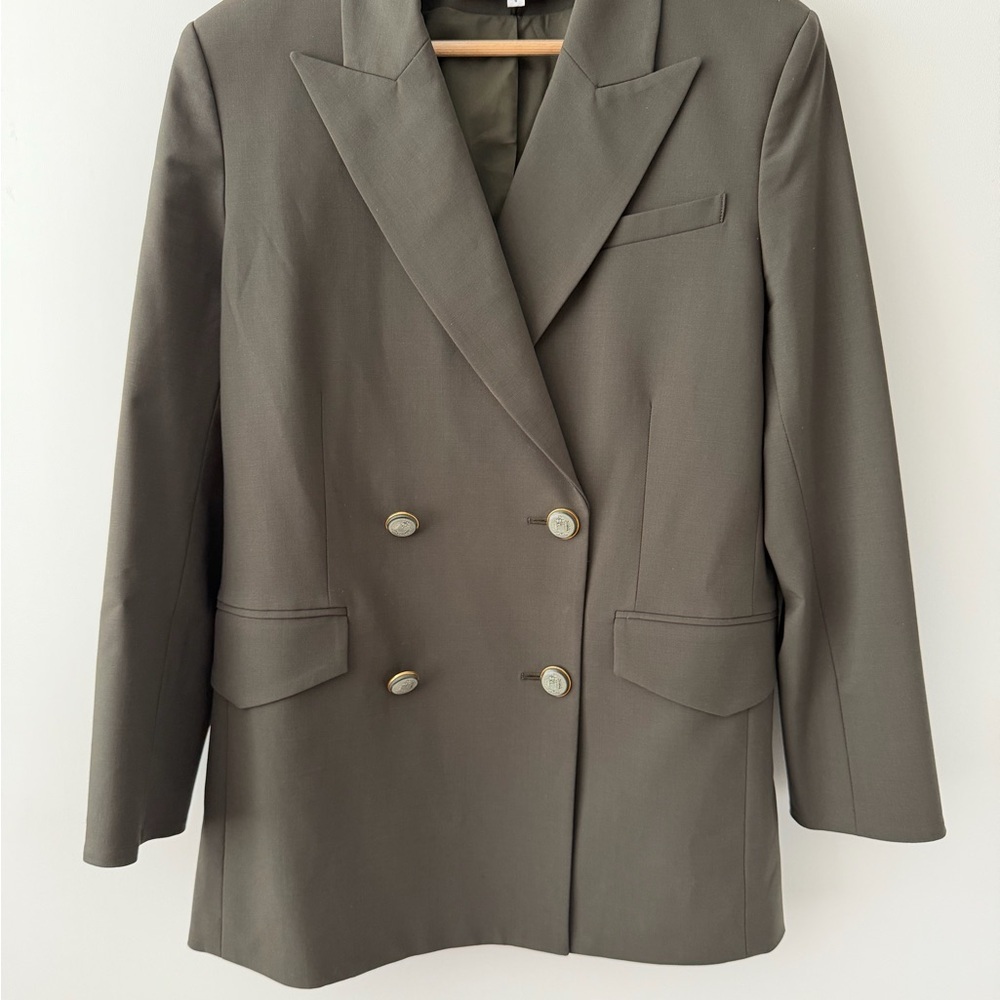VERONICA BEARD | Green Loden Hutchinson Dickey Blazer Jacket Size S - Picture 5 of 11
